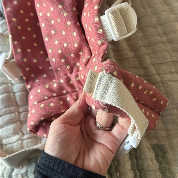 Olli Ella Dinkum Dolls Carrier Sweetheart Red Heart Flowers Floral - Picture 5 of 6